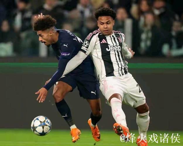 欧冠第六轮意大利尤文图斯队主场2比0战胜塞浦路